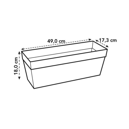 Bac à fleurs Elho Loft Urban Rectangulaire 49x17,3x18 cm Blanc Réservoir d'eau 10 L