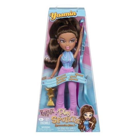 Puppe Bratz Play Sportz Yasmin Gymnastik Artikuliert mit Accessoire
