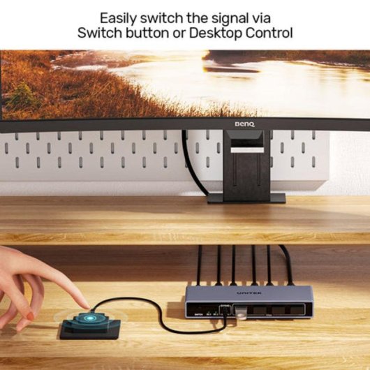 KVM-Switch Unitek V1310AGY01-EU 2 Computer 4K Ultra HD DisplayPort