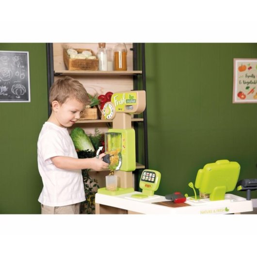 Jeu de rôle Supermarché Smoby Fresh Market avec caisse, balance et 43 pièces