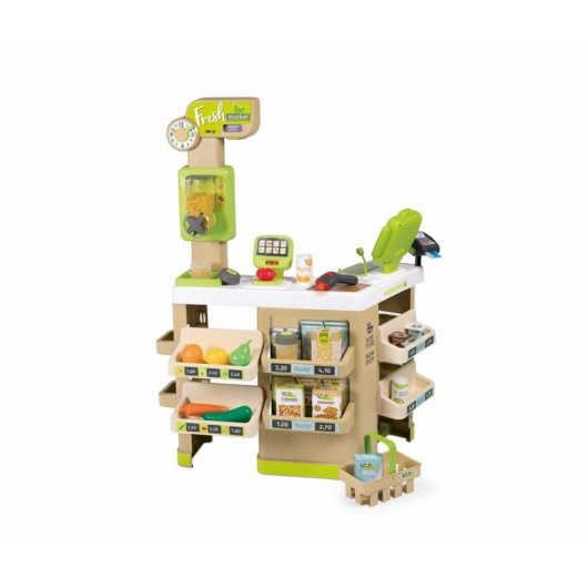 Jeu de rôle Supermarché Smoby Fresh Market avec caisse, balance et 43 pièces