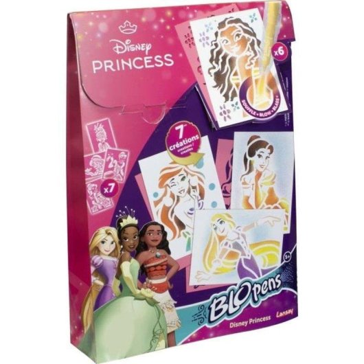 Lansay Blopens Disney Prinzessinnen Set 7 Schablonen und 6 Marker