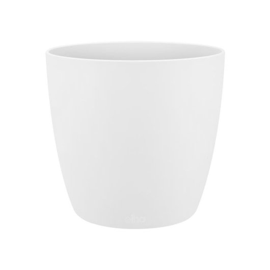 Jardinière Elho Brussels Round 25 cm Blanche PP 8,7 L Acabado Mate Anti-UV