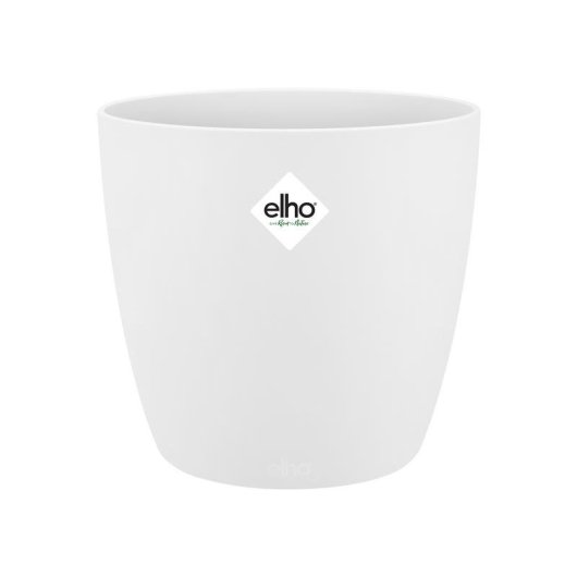 Jardinière Elho Brussels Round 25 cm Blanche PP 8,7 L Acabado Mate Anti-UV