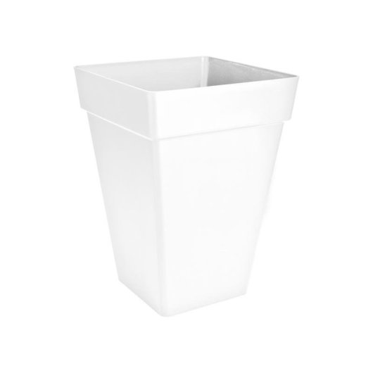 Jardinière carrée haute Elho Loft Urban 30 cm blanc 19L