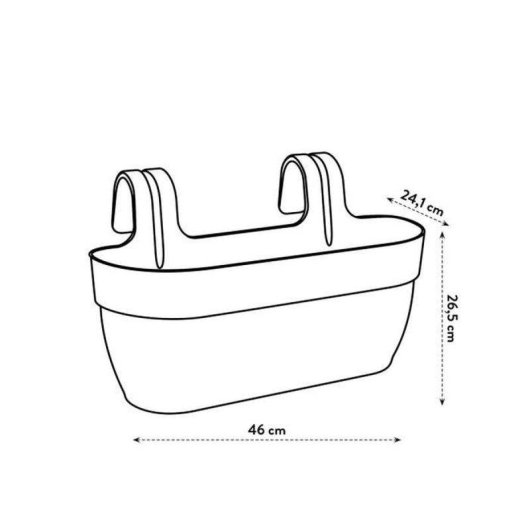 Maceta para balcón Elho Vibia Campana Easy Hanger Large Verde 7,5 L