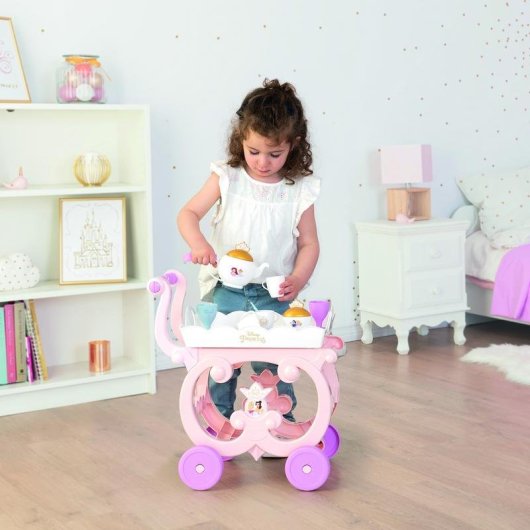 Carrello da gioco Smoby Desserte XL Disney Princess rosa con 17 accessori