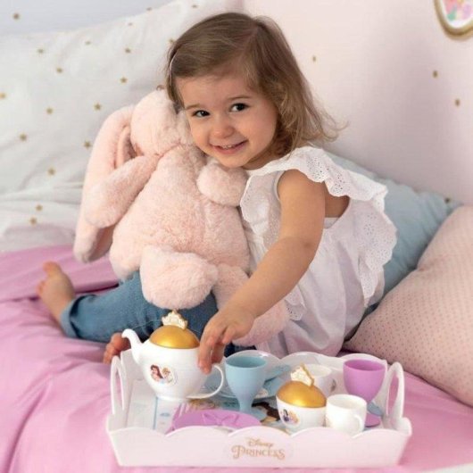 Carrello da gioco Smoby Desserte XL Disney Princess rosa con 17 accessori
