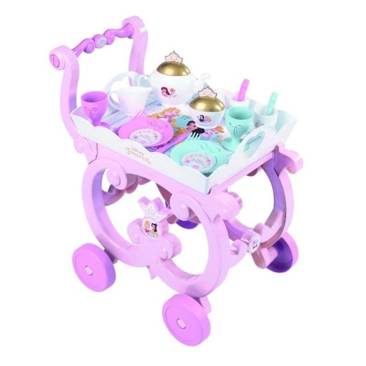 Carrello da gioco Smoby Desserte XL Disney Princess rosa con 17 accessori