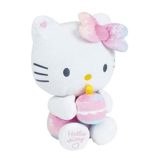 Peluche interactif Jemini Hello Kitty 26 cm avec capteur de cœur, bougie et musique d'anniversaire