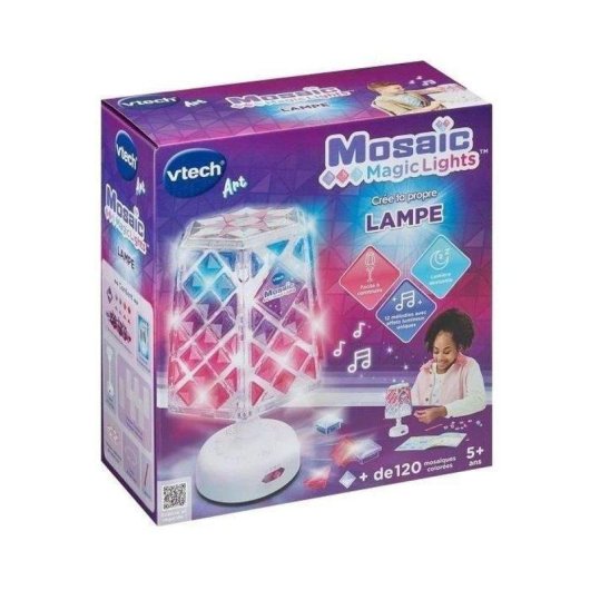 Lámpara VTech Mosaic Magic Lights Decorativa Musical Personalizable con Mosaicos 124 Piezas Multicolor