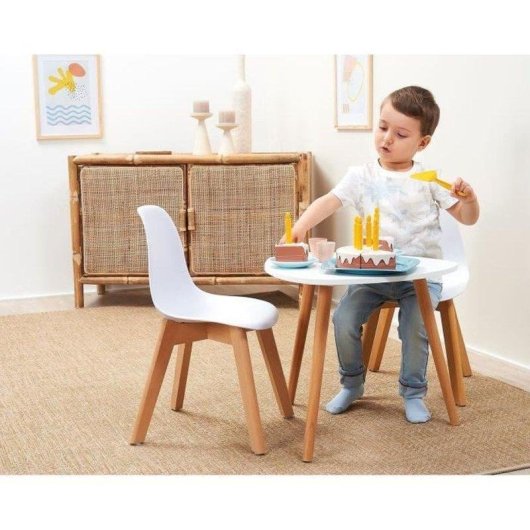 Gioco di ruolo ECOIFFIER 1680 Torta di compleanno da tagliare verde azzurro