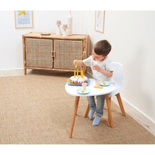 Gioco di ruolo ECOIFFIER 1680 Torta di compleanno da tagliare verde azzurro