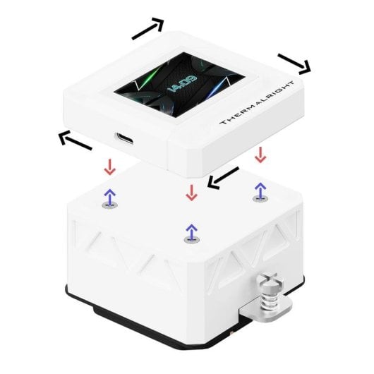 Refrigeration Liquide Thermalright Frozen Warframe 360 3 Ventilateurs ARGB Blanc