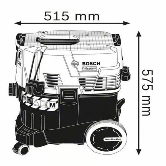 Aspirador industrial Bosch Professional GAS 35 M AFC 1380 W Seco y Húmedo 35 L