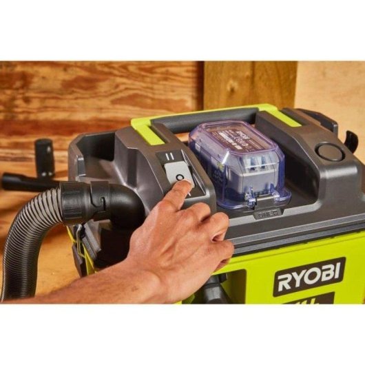 Aspirateur sans Fil Ryobi RV1811 18V 11 L Filtre HEPA H12 2 Vitesses 11,8 kPa