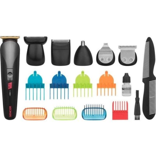 Cortapelos Multifunción Sencor SHP 7411BK Inalámbrico 120min 3-12mm 12 Accesorios Motor Silencioso