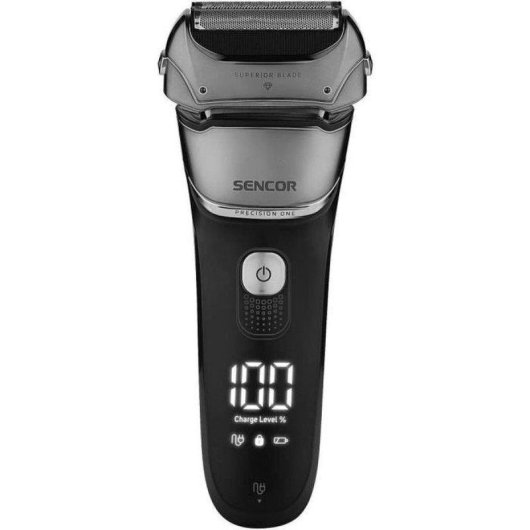 Rasoir Visage Sencor SMS 0900BK Sans Fil 90min Sec 2 Lames Inox LED