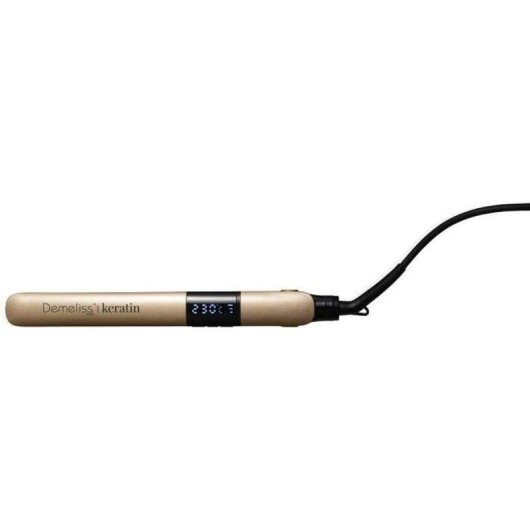 Lisseur Céramique Tourmaline Kératine Saint Algue Demeliss Kera Gold 230ºC 5 Réglages Écran Arrêt Automatique Noir Or