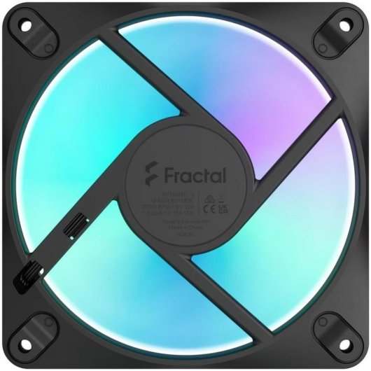 Kühlung Luft Fractal 120mm Dynamic 3 Reverse PWM RGB Schwarz