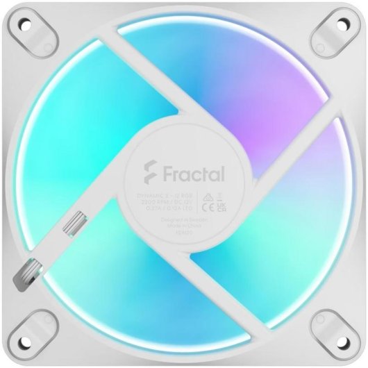 Refrigerazione Aria Fractal 120 mm Dynamic 3 PWM RGB White