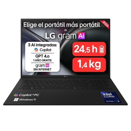 Portatile LG Gram 17Z90TL 17" Intel Core Ultra 9 288V 32GB 1TB SSD Arc Graphics Windows 11