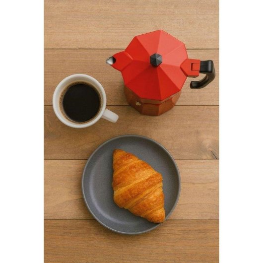 Caffettiera italiana Pezzetti Italexpress 3 tazze alluminio rosso ergonomica