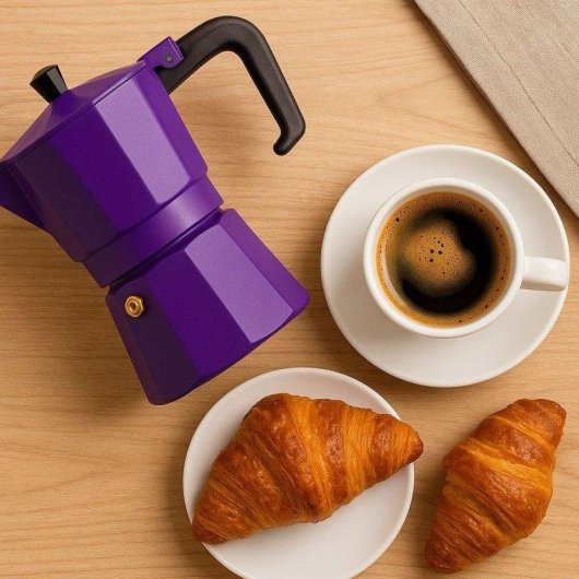 Caffettiera Moka Pezzetti Italexpress 6 Tazze Alluminio Viola Opaco