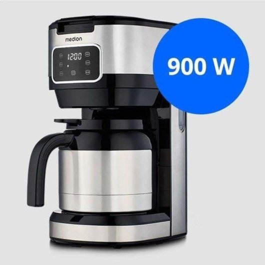 Cafetière à filtre Medion 900 W 1,2 L 10 Tasses Écran LED tactile