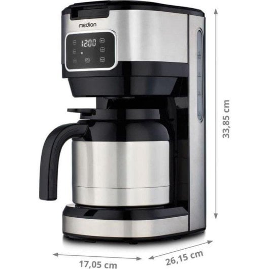 Cafetière à filtre Medion 900 W 1,2 L 10 Tasses Écran LED tactile
