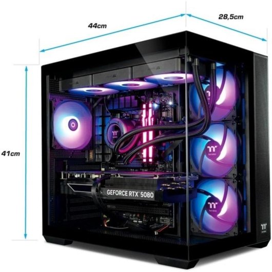PC Sobremesa Thermaltake PC-000081-DE AMD Ryzen 7 9800X3D 32GB 2TB SSD RTX 5080 Windows 11 Refrigeración líquida RGB