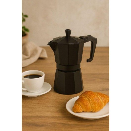 Caffettiera moka italiana Pezzetti Italexpress alluminio nero opaco 3 tazze
