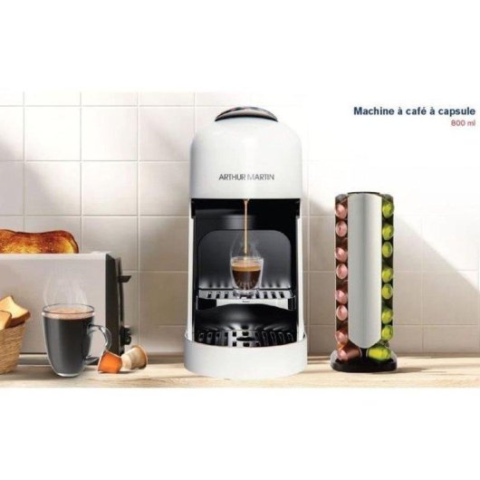 Cafetera de cápsulas Arthur Martin AMN230B 800 ml 15 bares blanca