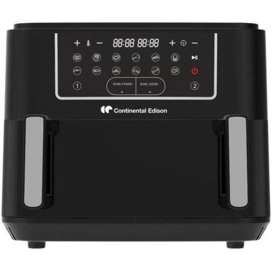 Fritadeira de Ar Continental Edison CEFR2400TB 10,5L 2600W 12 Programas Dual Cook