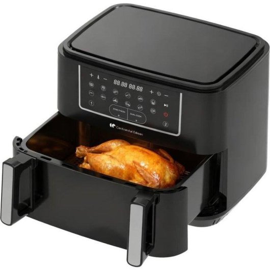 Fritadeira de Ar Continental Edison CEFR2400TB 10,5L 2600W 12 Programas Dual Cook