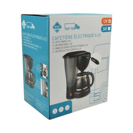 Cafetière à filtre HTC Equipement 0,6 L 170 W 12V pour voiture 6 tasses