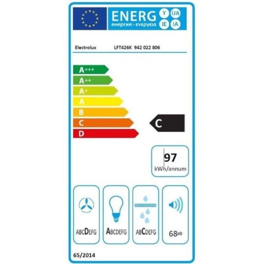 Campana extractora Electrolux LFT426K Recirculación 60cm con LED y filtros aluminio