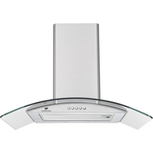 Campana extractora Continental Edison CEH60GS2 Abluft 60cm Edelstahl und Glas