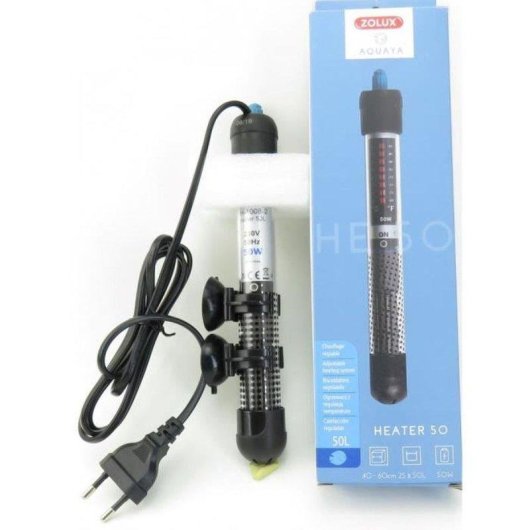 Calentador Zolux Aquaya 25-50 L 50 W sumergible regulable hasta 34 °C