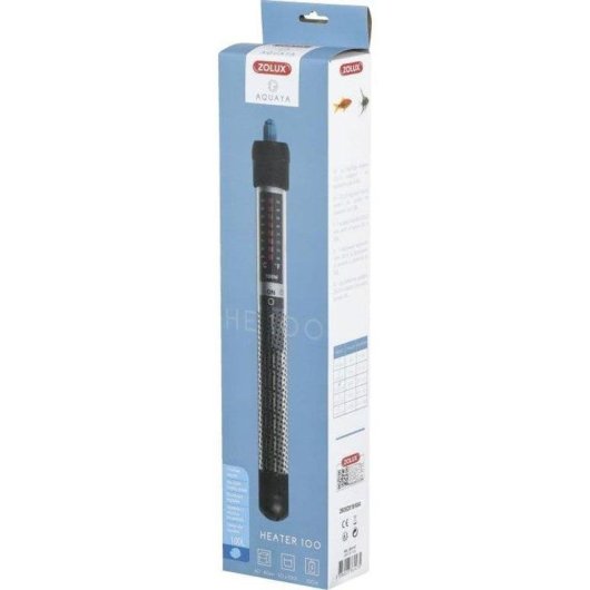 Calentador Zolux 50-100L 100W sumergible con termostato ajustable y ventosas