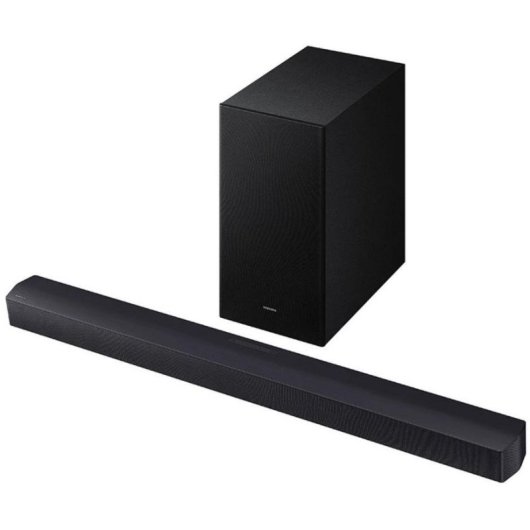 Barra de Som Samsung HW-B450F 2.1 300W Bluetooth Q-Symphony Dolby Atmos Preta