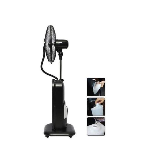 Ventilador de Pie Oceanic 3 en 1 95W 40cm 3 Velocidades con Nebulizador Ionizador Mando Temporizador