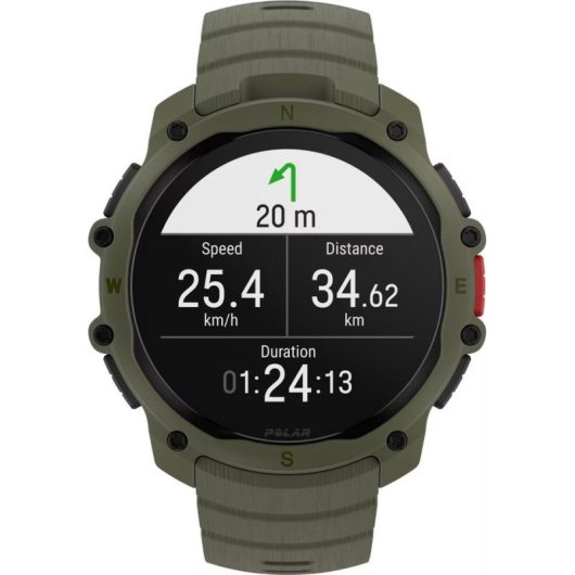 Polar Street X Bluetooth GPS 1,28" Verde Correa Negra S/M Resistente Agua 5ATM