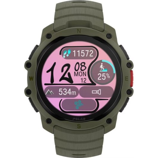 Polar Street X Bluetooth GPS 1,28" Verde Correa Negra S/M Resistente Agua 5ATM