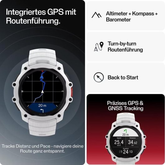Polar Street X Bluetooth GPS 1,28" Snow White Correa Negra S/M Resistente 5 ATM