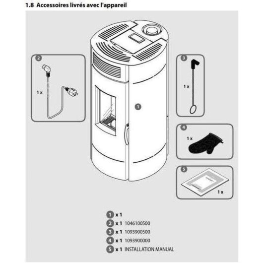 Poêle à pellets étanche Invicta Lodi 6 6,4 kW avec Wifi et diffusion tangentiel
