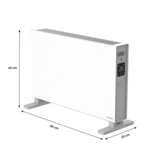 Convecteur Électrique Mobile Oceanic OCEACVD2000 2000W Blanc Mat 2 Niveaux