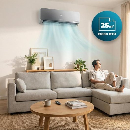 Aire Acondicionado Split 1x1 AirClima 12000 Wind Connected 3.000 Frigorías Inverter con Bomba de Calor WiFi Mando a Distancia