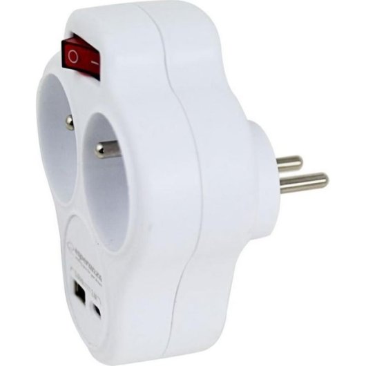 Multiprise Esperanza ELK311W 2 prises USB-A USB-C pour intérieur
