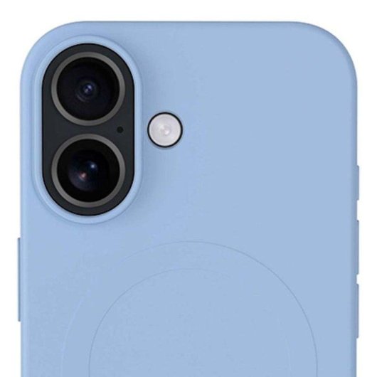 Funda para móvil BigBen Connected Silicona Mate Azul Celeste MagSafe para iPhone 17